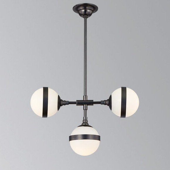 Люстра Peggy Futura lamp III Hangar Design Черный Молочный Люстра Peggy Futura lamp III Hangar Design Черный Молочный в Волгограде | Loft Concept