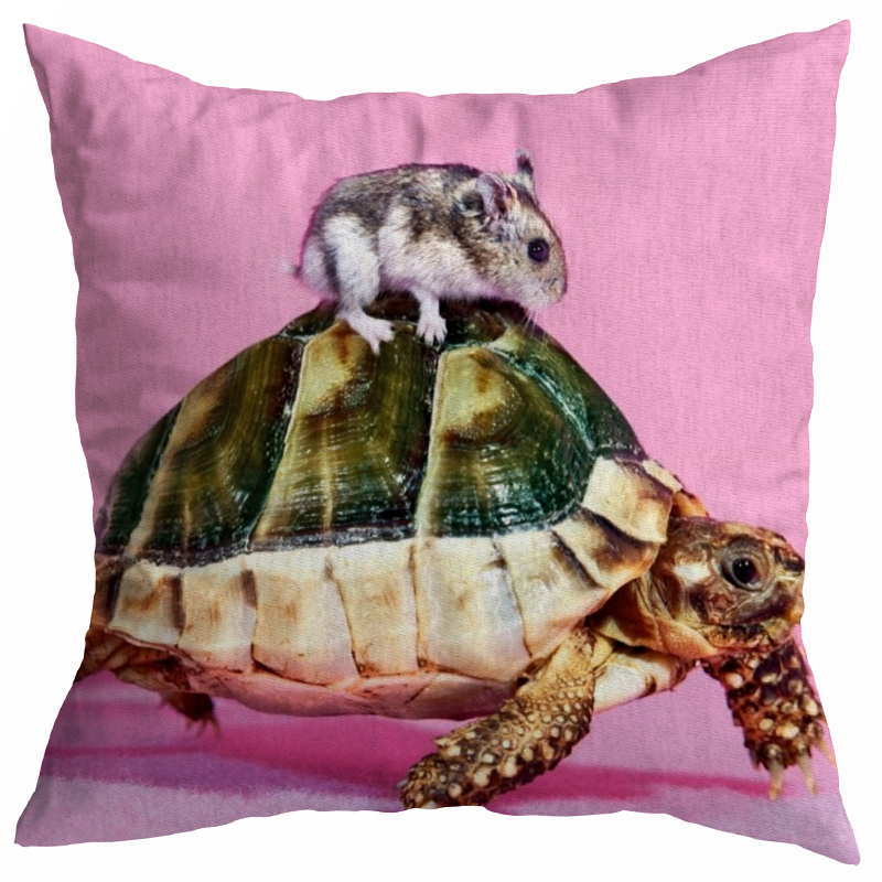 Декоративная подушка Seletti Cushion Mouse and Turtle Розовый Зеленый Серый Декоративная подушка Seletti Cushion Mouse and Turtle Розовый Зеленый Серый в Волгограде | Loft Concept