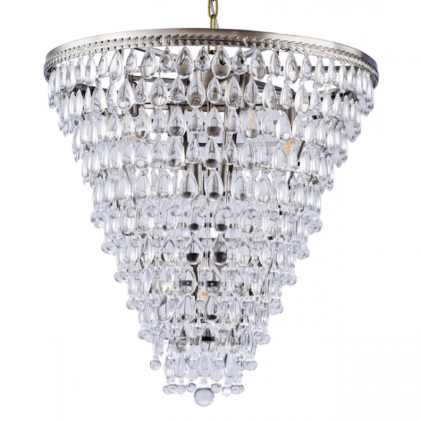 Люстра Clarissa Glass Drop Pendant 61 Nickel Хром Люстра Clarissa Glass Drop Pendant 61 Nickel Хром в Волгограде | Loft Concept