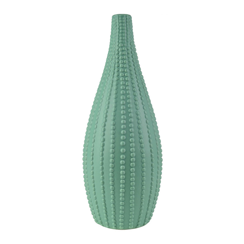 Ваза Ribbed Vase Narrow Throat turquoise 38 Бирюзовый Ваза Ribbed Vase Narrow Throat turquoise 38 Бирюзовый в Волгограде | Loft Concept