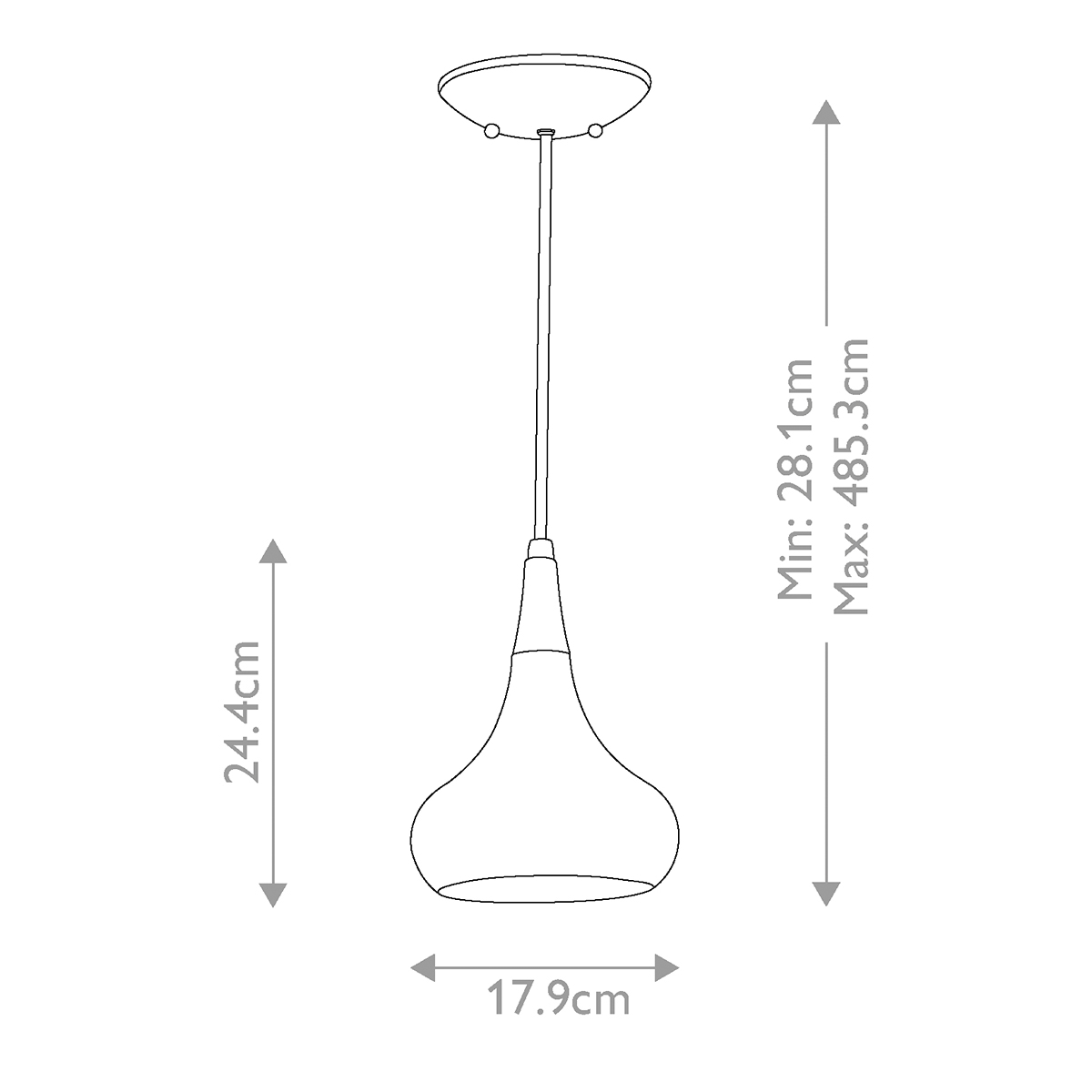  Подвесной светильник с каплевидным плафоном темного цвета Feiss в Волгограде