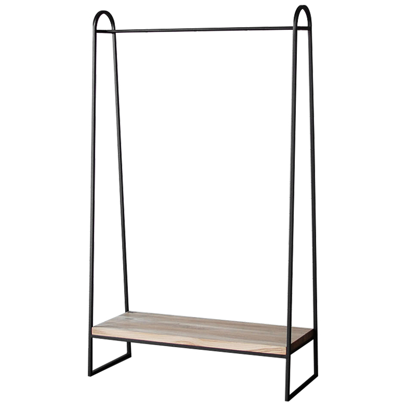 Рейл Amba Industrial Metal Rust Clothes Rail Черный Светлый дуб Рейл Amba Industrial Metal Rust Clothes Rail Черный Светлый дуб в Волгограде | Loft Concept