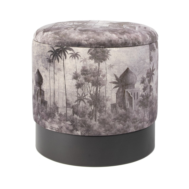 Пуф PUF Jungle Print small Мульти Черный Пуф PUF Jungle Print small Мульти Черный в Волгограде | Loft Concept