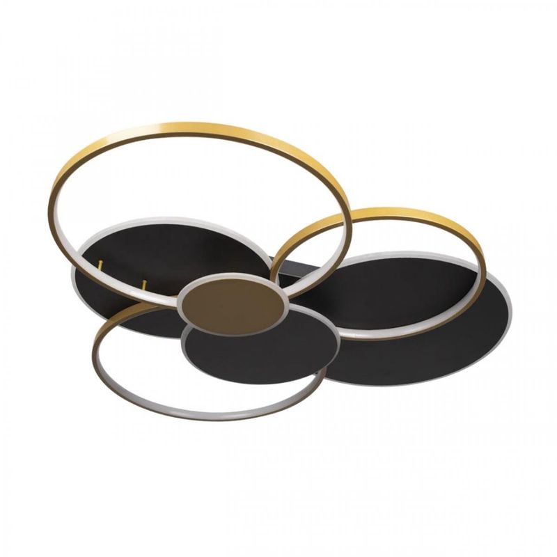 Потолочный светильник Black three rings Gold 100 см Золотой Черный Потолочный светильник Black three rings Gold 100 см Золотой Черный в Волгограде | Loft Concept