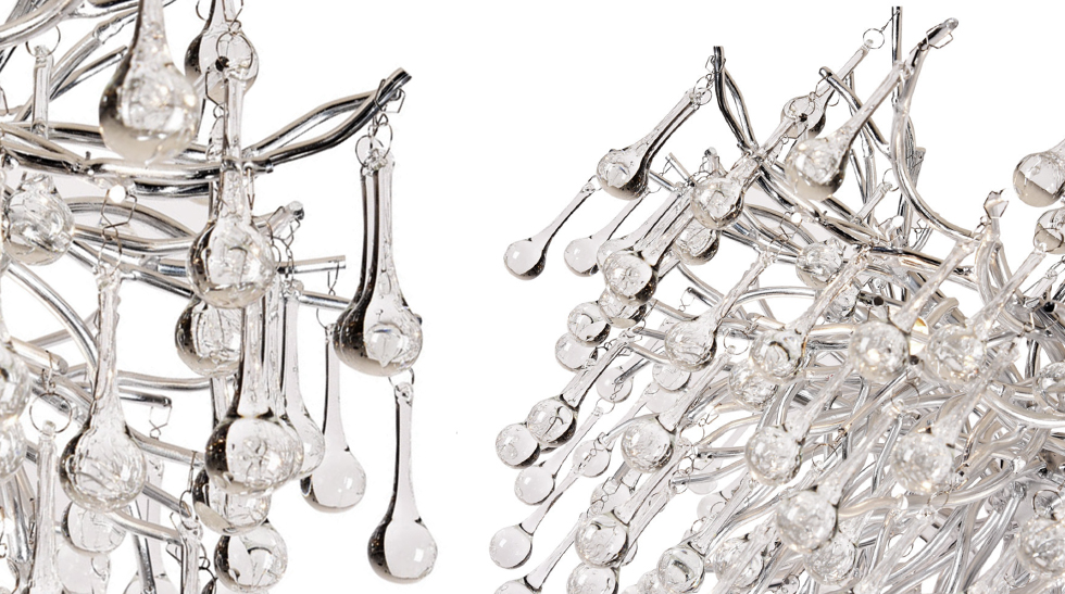 Люстра Droplet Chandelier Silver 80 Люстра Droplet Chandelier Silver 80 - Loft-Concept в Волгограде