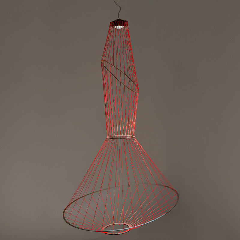 Люстра Light Threads Object Lighting Красный Черный Люстра Light Threads Object Lighting Красный Черный в Волгограде | Loft Concept