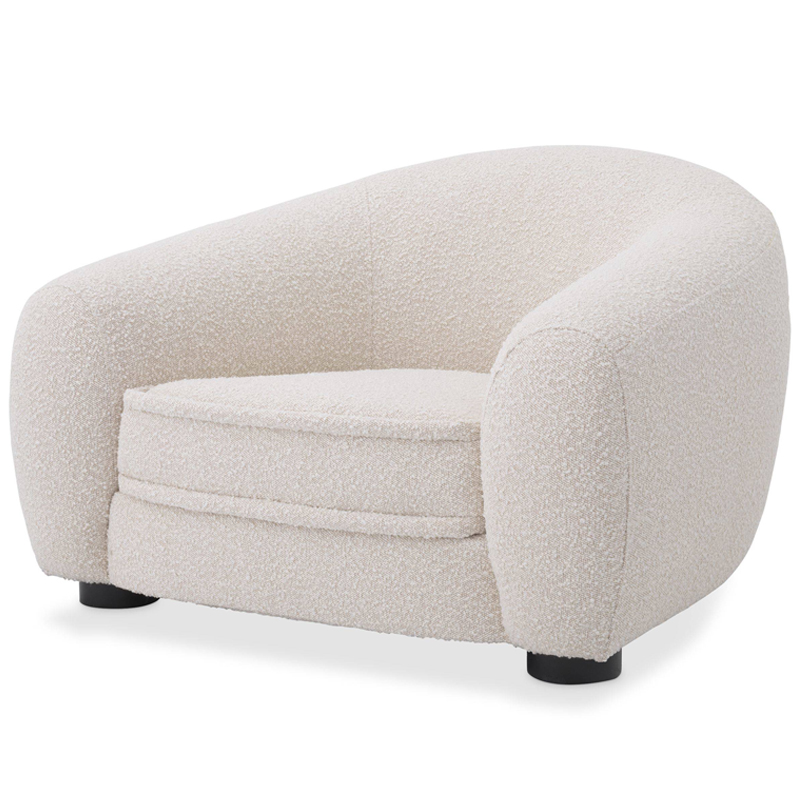Кресло Eichholtz Chair Freud Boucle cream Кремовый Черный Кресло Eichholtz Chair Freud Boucle cream Кремовый Черный в Волгограде | Loft Concept