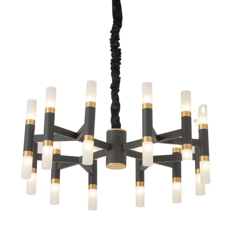 Люстра Beltram Chandelier round Белый Черный Люстра Beltram Chandelier round Белый Черный в Волгограде | Loft Concept