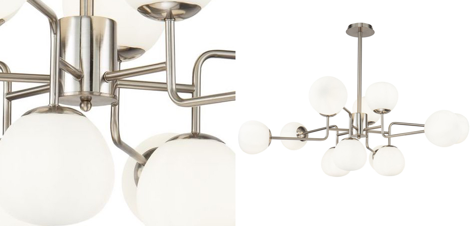 Люстра Tiepolo Ball Chandelier Nickel 12 Люстра Tiepolo Ball Chandelier Nickel 12 - Loft-Concept в Волгограде