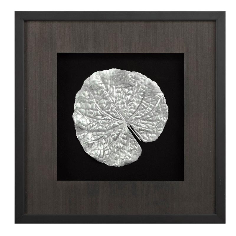 Панно Cassian Reniform Leaf Черный Серебряный Панно Cassian Reniform Leaf Черный Серебряный в Волгограде | Loft Concept