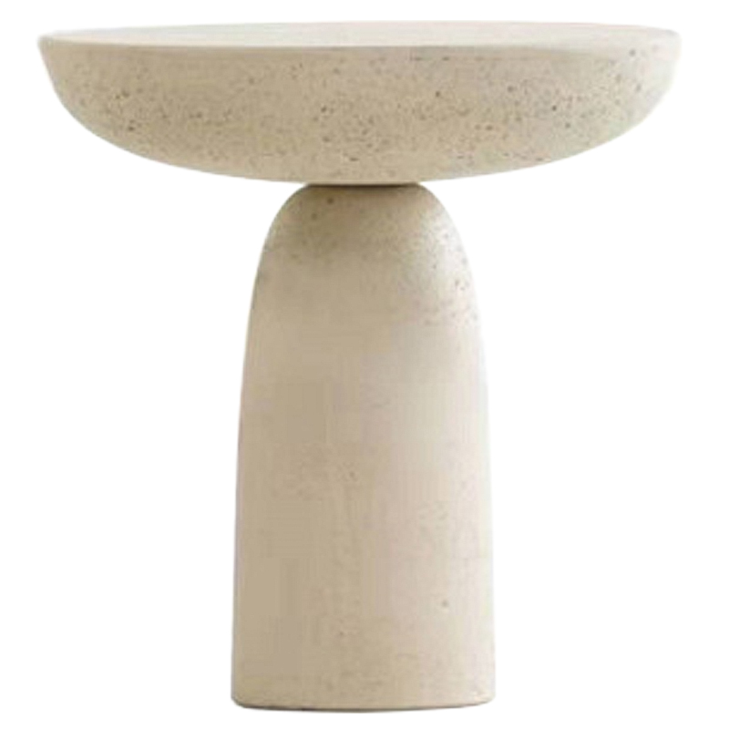 Приставной стол Tori Trawertine Side Table M Бежевый Приставной стол Tori Trawertine Side Table M Бежевый в Волгограде | Loft Concept