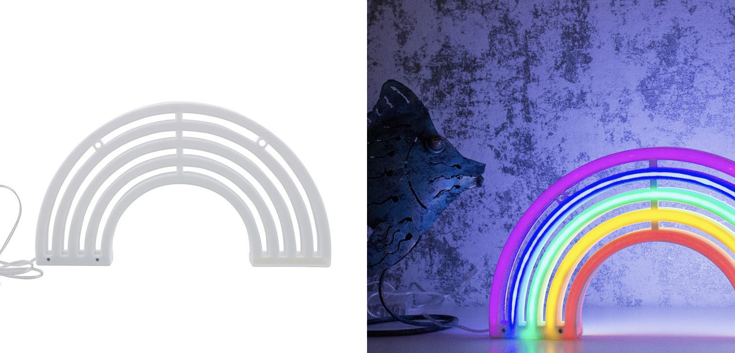Настольная лампа Неоновая Радуга - фото