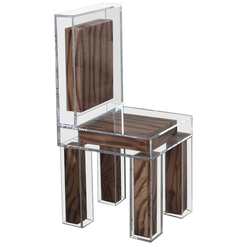 Стул Transparent Wood Chair Прозрачный Коричневый Стул Transparent Wood Chair Прозрачный Коричневый в Волгограде | Loft Concept