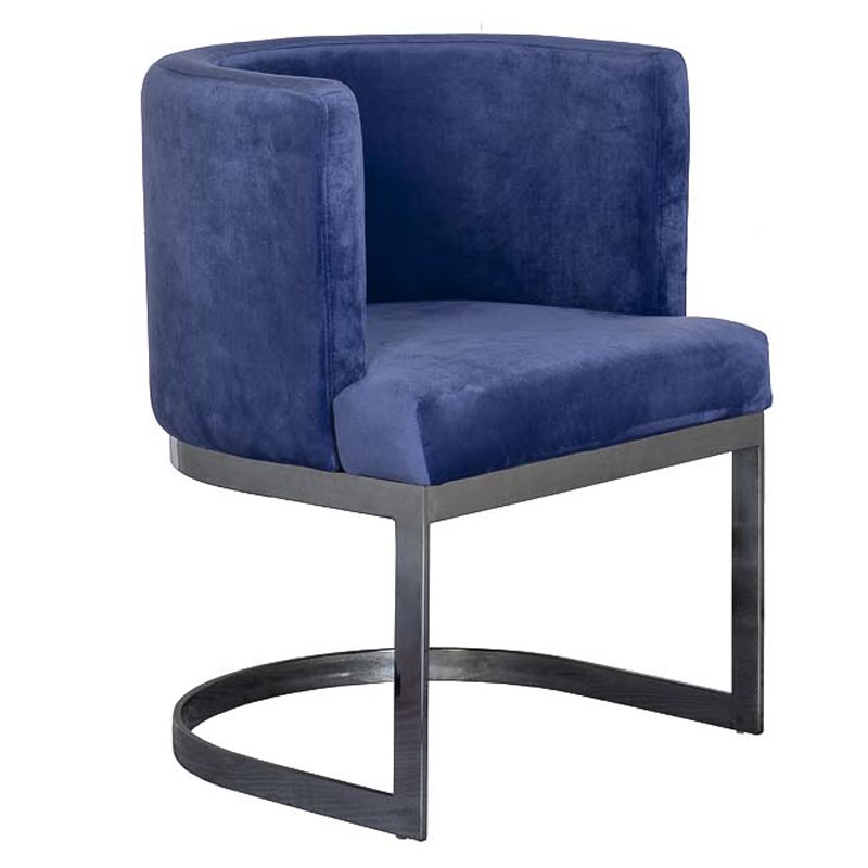 Стул Disalia Chair blue Темно-синий Темный хром Стул Disalia Chair blue Темно-синий Темный хром в Волгограде | Loft Concept