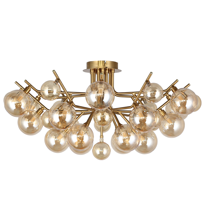 Люстра Berries Chandelier Flower bronze 18 Бронза Прозрачный Люстра Berries Chandelier Flower bronze 18 Бронза Прозрачный в Волгограде | Loft Concept