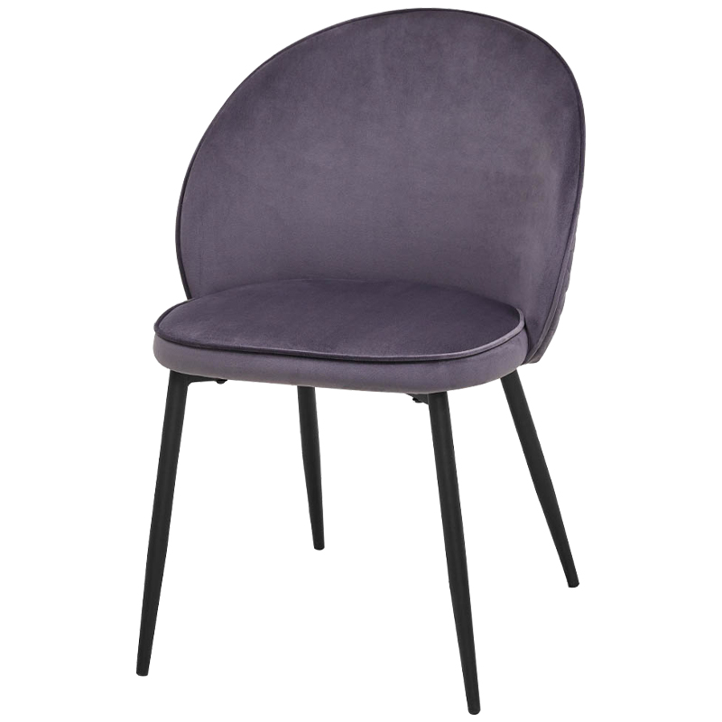 Стул с бархатной обивкой на металлических ножках Hexagon Pattern Chair Баклажан Черный Стул с бархатной обивкой на металлических ножках Hexagon Pattern Chair Баклажан Черный в Волгограде | Loft Concept