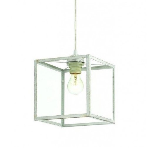 Подвесной светильник Loft Industrial Ortogonal Pendant Cube White Прозрачное Стекло Коричневый Подвесной светильник Loft Industrial Ortogonal Pendant Cube White Прозрачное Стекло Коричневый в Волгограде | Loft Concept