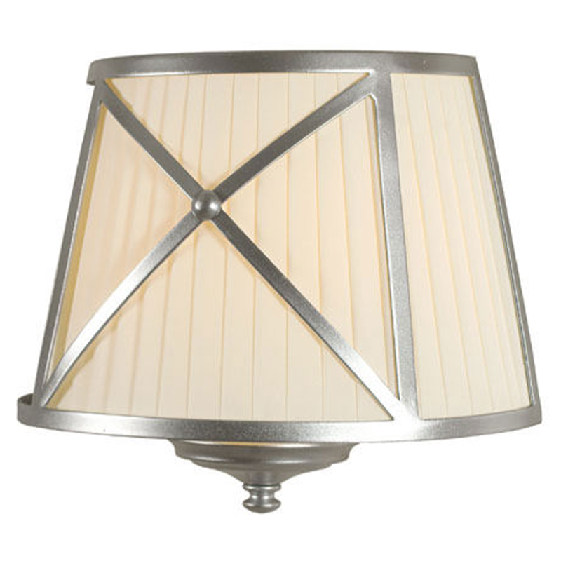 Бра Provence Lampshade Light Silver Wall Lamp Бежевый Серебряный Бра Provence Lampshade Light Silver Wall Lamp Бежевый Серебряный в Волгограде | Loft Concept