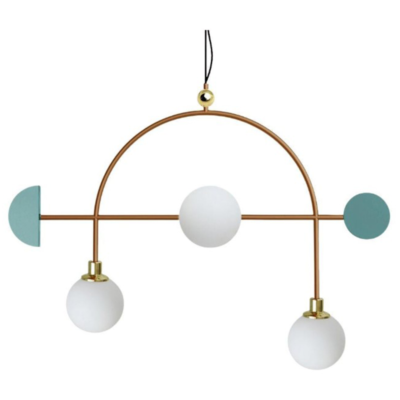 Дизайнерский Светильник Green Brown Space Ceiling Lamp by Dovain Studio Белый Латунь Бирюзовый Дизайнерский Светильник Green Brown Space Ceiling Lamp by Dovain Studio Белый Латунь Бирюзовый в Волгограде | Loft Concept