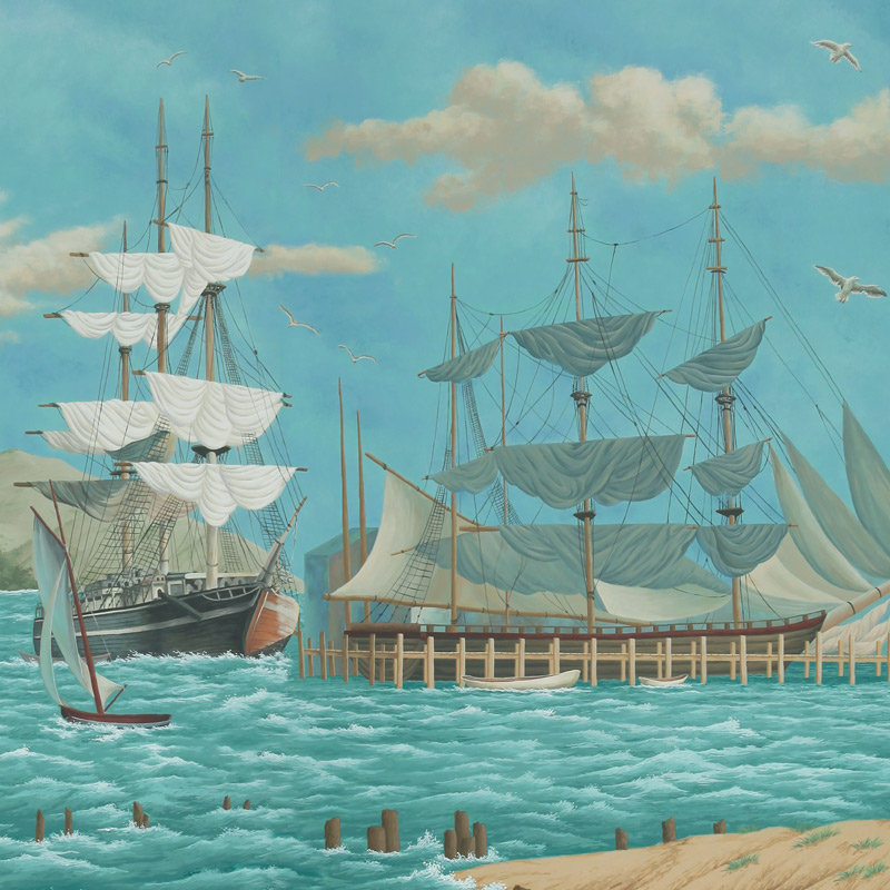 Обои ручная роспись Nantucket Crossing Brandt colourway on scenic paper Обои ручная роспись Nantucket Crossing Brandt colourway on scenic paper в Волгограде | Loft Concept