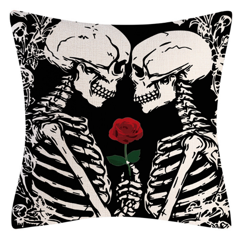 Подушка на Хэллоуин Lovers and Rose Черно-белый Подушка на Хэллоуин Lovers and Rose Черно-белый в Волгограде | Loft Concept