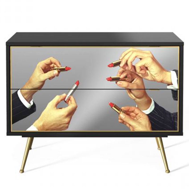 Комод Seletti Chest of Two Drawers Lipstick Мульти Черный Золотой Шампань Комод Seletti Chest of Two Drawers Lipstick Мульти Черный Золотой Шампань в Волгограде | Loft Concept