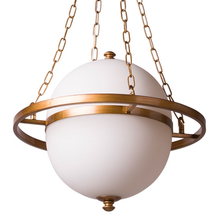 Люстра Saturn Chandelier Золотой Молочный Люстра Saturn Chandelier Золотой Молочный в Волгограде | Loft Concept