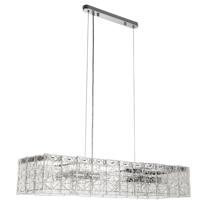 Люстра Alvaro Crystal Rectangular Chandelier Прозрачный Хром Люстра Alvaro Crystal Rectangular Chandelier Прозрачный Хром в Волгограде | Loft Concept