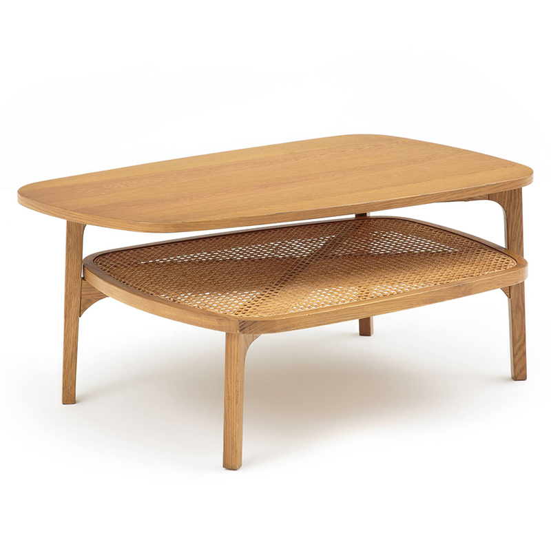 Кофейный стол Morten Wicker Coffee Table Светлый дуб Кофейный стол Morten Wicker Coffee Table Светлый дуб в Волгограде | Loft Concept