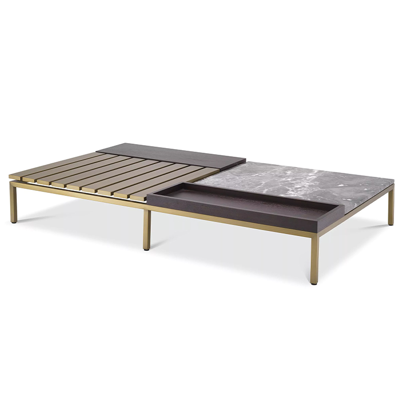 Кофейный стол Eichholtz Coffee Table Forma Латунь Серый Коричневый Кофейный стол Eichholtz Coffee Table Forma Латунь Серый Коричневый в Волгограде | Loft Concept