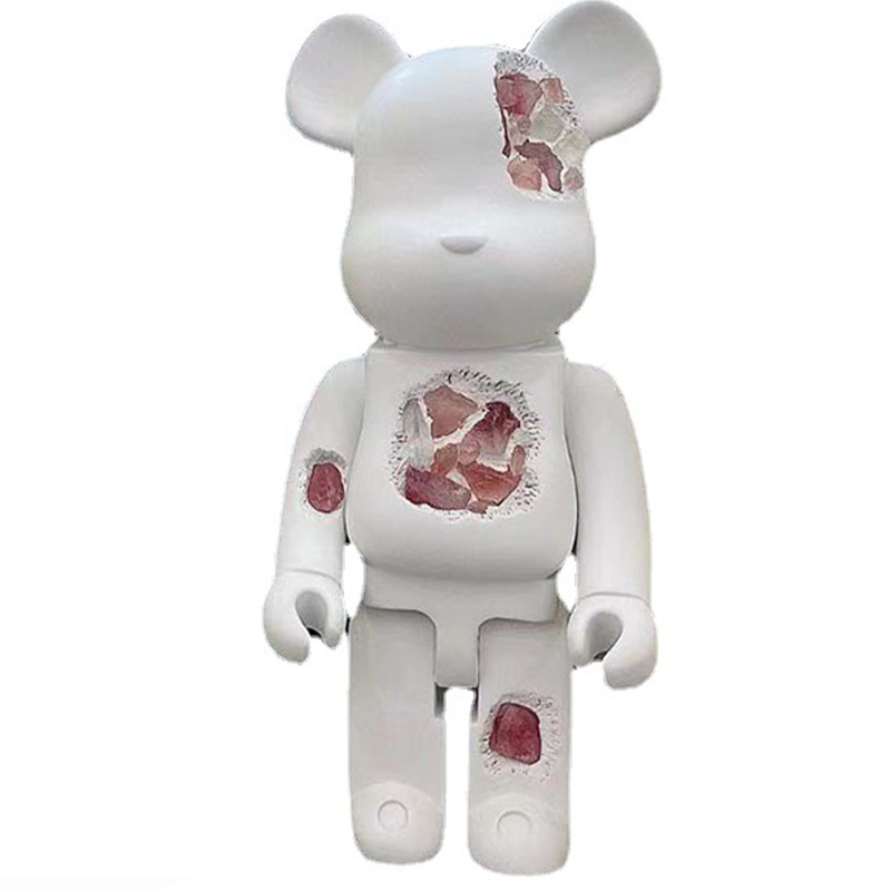 Статуэтка Bearbrick Pink Crystal Белый Розовый пастельный Статуэтка Bearbrick Pink Crystal Белый Розовый пастельный в Волгограде | Loft Concept