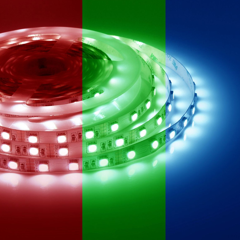 Светодиодная лента 14,4W/m 60LED/m 5050SMD разноцветная 5M		 Белый в Волгограде | Loft Concept 
