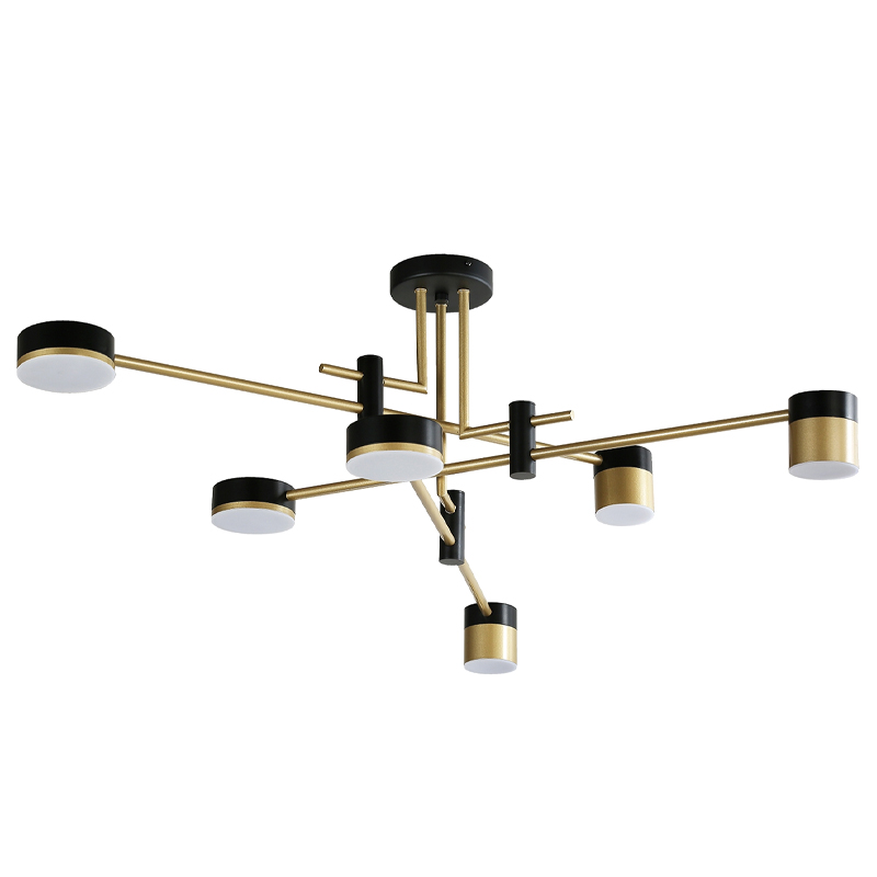 Светодиодная люстра Maxine Light 6 ламп Белый Золотой Черный в Волгограде | Loft Concept 