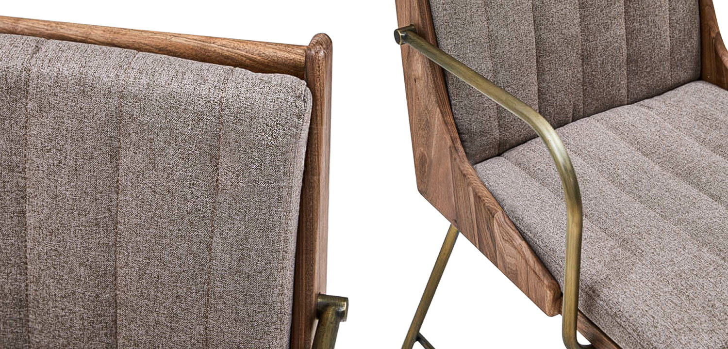 Стул Eoran Stool gray-beige - фото