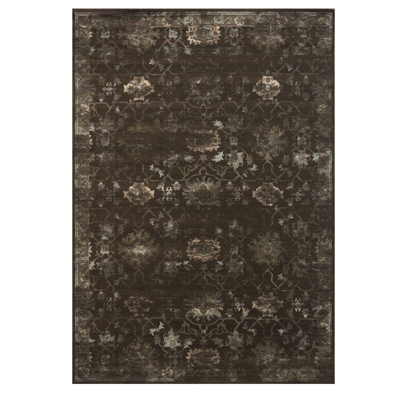 Ковёр из вискозы Indian pattern Choco Коричневый Ковёр из вискозы Indian pattern Choco Коричневый в Волгограде | Loft Concept