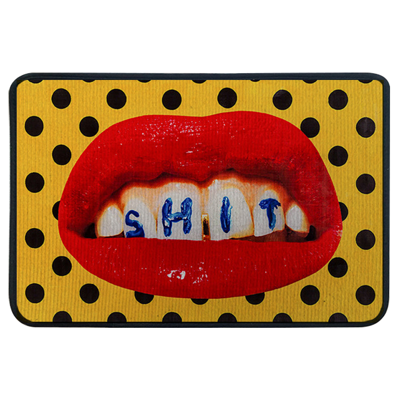 Ковер Seletti Rectangular Rug Teeth Small Желтый Красный Ковер Seletti Rectangular Rug Teeth Small Желтый Красный в Волгограде | Loft Concept