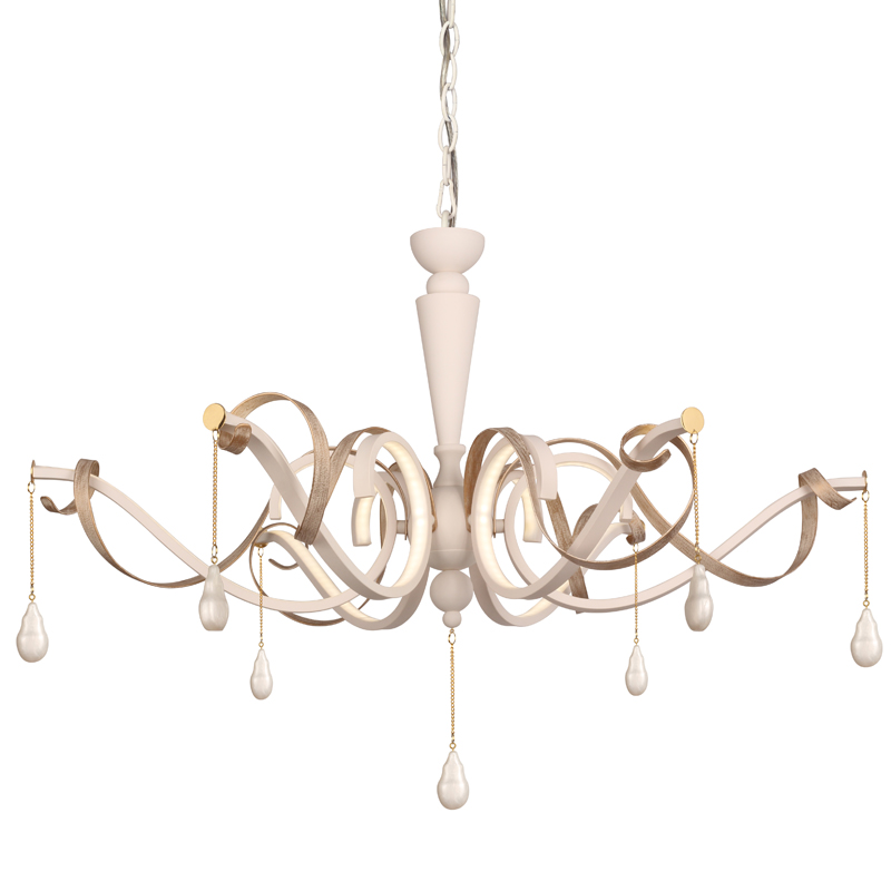 Люстра Morris Chandelier white Белый Перламутровый Белое золото винтаж Люстра Morris Chandelier white Белый Перламутровый Белое золото винтаж в Волгограде | Loft Concept