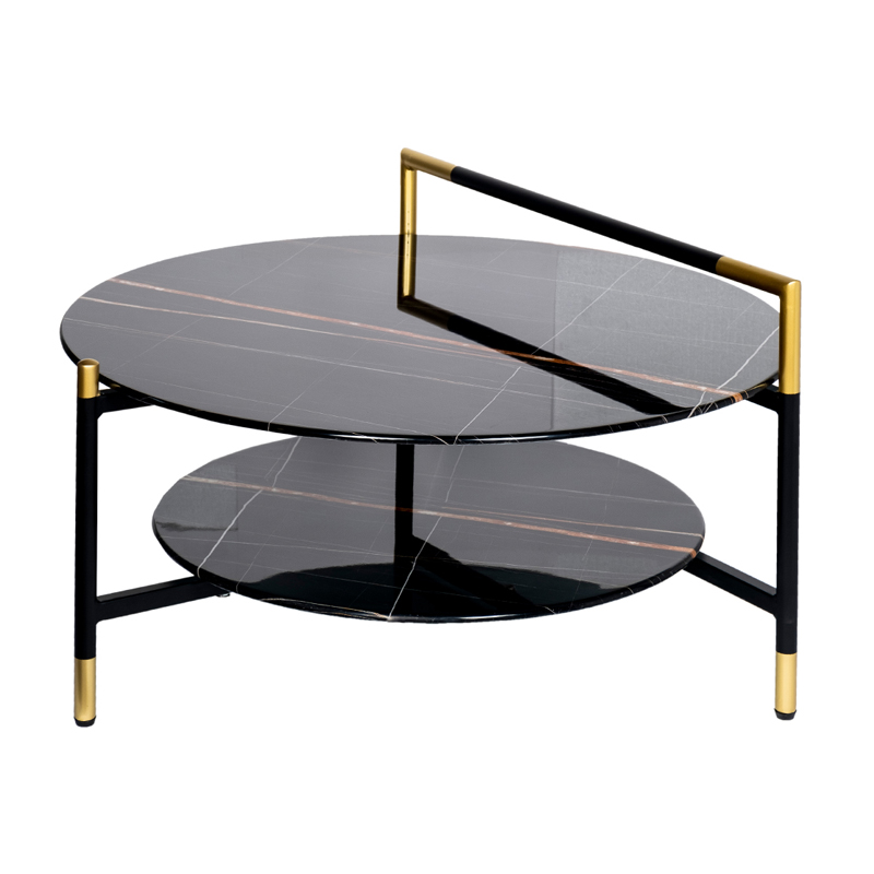 Кофейный столик Coffee Table CARTER 80 Черный Золотой Кофейный столик Coffee Table CARTER 80 Черный Золотой в Волгограде | Loft Concept