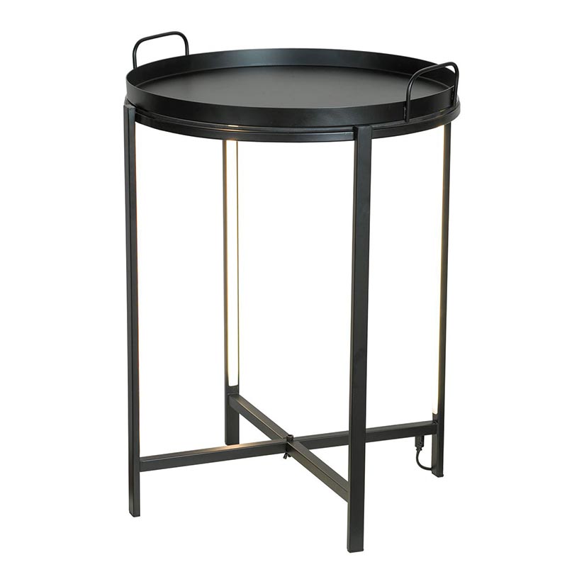 Приставной стол Nagib Side Table Black LED Черный Приставной стол Nagib Side Table Black LED Черный в Волгограде | Loft Concept