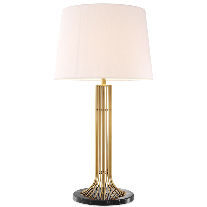 Настольная лампа Eichholtz Table Lamp Biennale Белый Глянцевое золото Черный Мрамор Nero Настольная лампа Eichholtz Table Lamp Biennale Белый Глянцевое золото Черный Мрамор Nero в Волгограде | Loft Concept