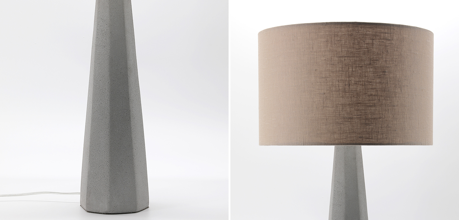 Настольная лампа Concrete Stone Table Lamp Tube - фото