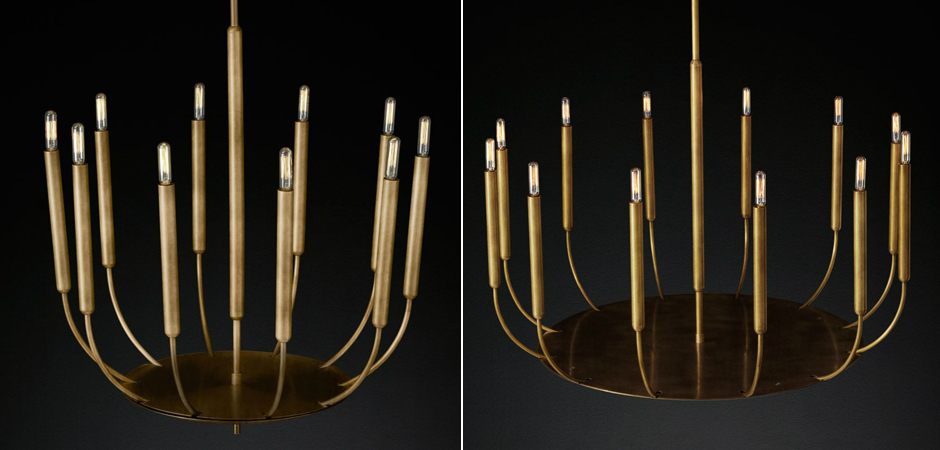 Люстра RH Quenouilles Round Chandelier brass Люстра RH Quenouilles Round Chandelier brass - Loft-Concept в Волгограде