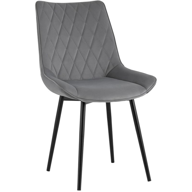 Стул Seoul S Chair Серый Велюр Серый Черный Стул Seoul S Chair Серый Велюр Серый Черный в Волгограде | Loft Concept
