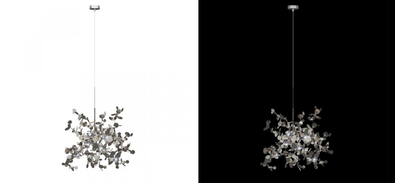 Люстра Terzani Argent Suspension Silver Pendant lamp диаметр 40 - фото