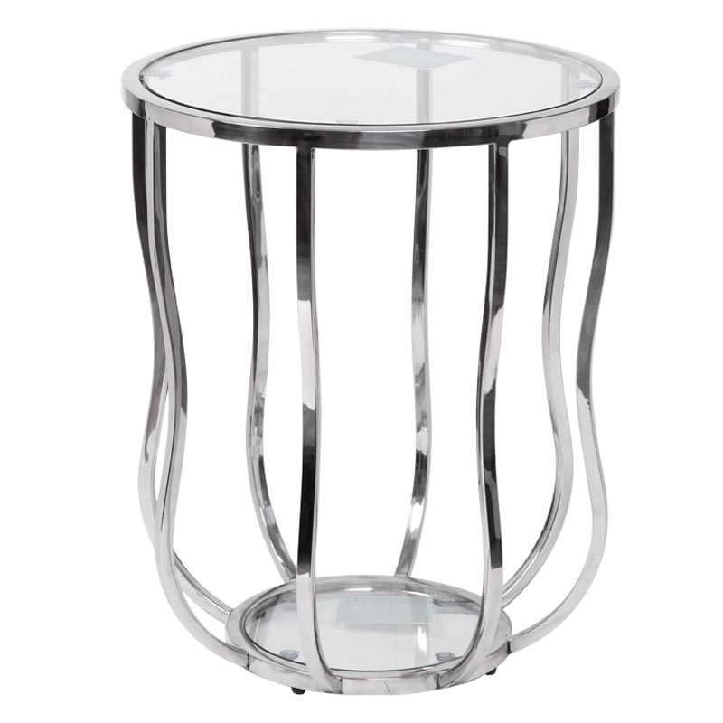 Приставной стол Fedric Side Table silver Серебряный Приставной стол Fedric Side Table silver Серебряный в Волгограде | Loft Concept