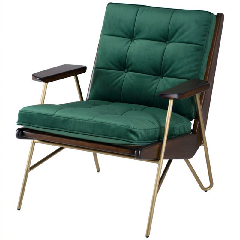 Кресло Gelver Chair green Зеленый матовое золото Коричневый Кресло Gelver Chair green Зеленый матовое золото Коричневый в Волгограде | Loft Concept