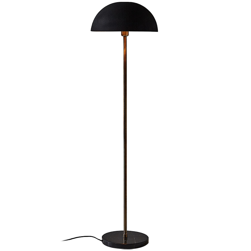 Торшер Riverside Floor Lamp Black Черный Черный Мрамор Nero Латунь Торшер Riverside Floor Lamp Black Черный Черный Мрамор Nero Латунь в Волгограде | Loft Concept