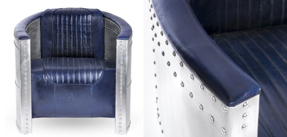 Кресло Aviator Tomcat chair Blue Кресло Aviator Tomcat chair Blue - Loft-Concept в Волгограде