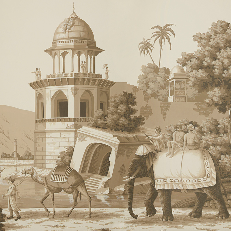 Обои ручная роспись Early Views of India Sepia on scenic paper Обои ручная роспись Early Views of India Sepia on scenic paper в Волгограде | Loft Concept