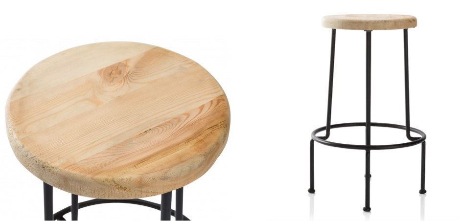 Барный стул Industrial Iron Linden Bar Stool Барный стул Industrial Iron Linden Bar Stool - Loft-Concept в Волгограде